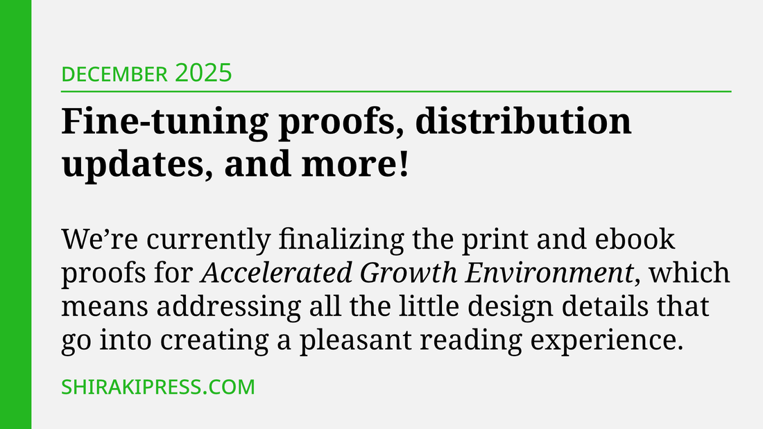 Fine-tuning proofs, distribution updates, and more!