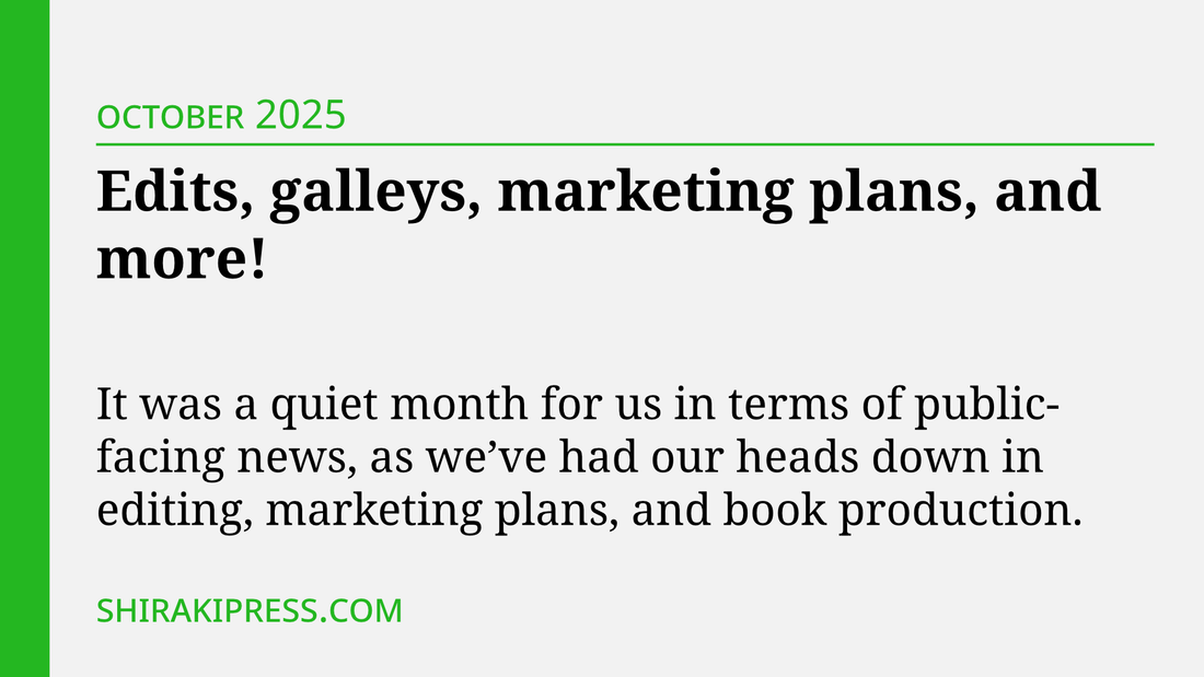 Edits, galleys, marketing plans, and more!